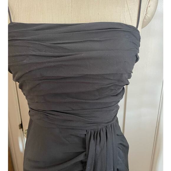 L'Academie Fringed Black Party Dress The Nanette Midi Length Size Small - Picture 6 of 9